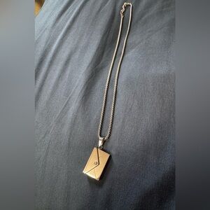 Silver Envelope “I Love You” Pendant Necklace 💌